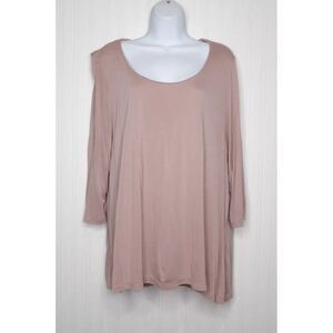 J Jill Pure Jill Elliptical Tee Blush Pink T-shirt Super Soft Modal Knit Size XL